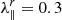 $ \lambda_\parallel^r= 0.3 $