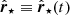 $ \hat{\boldsymbol{r}}_\star\equiv\hat{\boldsymbol{r}}_\star(t) $