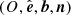 $ (O,\hat{\boldsymbol{e}},\boldsymbol{b},\boldsymbol{n}) $