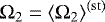 $\Omega_2 = \left< \Omega_2 \right>^{(\rm st)}$