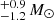 $ ^{+0.9}_{-1.2}\,M_\odot $