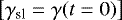 $\left[\gamma_{\textrm{sl}}\;{=}\;\gamma(t\;{=}\;0)\right]$