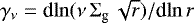 $\gamma_{\nu} = {\textrm{d}\mathrm{ln} {(\nu \, \Sigma_{\textrm{g}} \, \sqrt{r})}/\textrm{d} \mathrm{ln}\, r}$