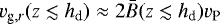 $v_{\textrm{g}, r} (z \lesssim h_{\textrm{d}}) \approx 2 \bar{B} (z \lesssim h_{\textrm{d}}) v_{\textrm{P}}$