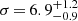 $ \sigma\,{=}\,6.9^{+1.2}_{-0.9} $