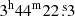 $ 3^{\mathrm{h}}44^{\mathrm{m}}22{{\overset{\text{ s}}{.}}}3 $