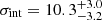 $ \sigma_{\mathrm{int}} = 10.3^{+3.0}_{-3.2} $