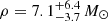 $ \rho = 7.1^{+6.4}_{-3.7}\,M_\odot $