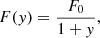 $$ \begin{aligned} F(y) = \frac{F_0}{1+y}, \end{aligned} $$