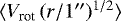 $\langle V_{\textrm{rot}}\,(r/1'')^{1/2}\rangle$