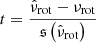 $$ \begin{aligned} t = \frac{\hat{\nu }_{\mathrm{rot} } - \nu _{\mathrm{rot} }}{\mathfrak{s} \left( \hat{\nu }_{\mathrm{rot} } \right)} \end{aligned} $$