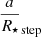 $ \frac{a}{R_{\star}}_{\mathrm{step}} $