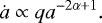 \begin{equation*}\dot{a} \propto {q a^{-2\alpha+1}}. \end{equation*}