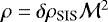 $\rho = \delta \rho_{\textrm{SIS}} {\mathcal M}^2$