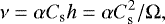 \begin{equation*}\nu = \alpha C_{\textrm{s}} h = \alpha C_{\textrm{s}}^2 / \Omega, \end{equation*}