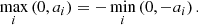 $$ \begin{aligned} \max _i \left(0,a_i\right)=-\min _i \left(0,-a_i\right). \end{aligned} $$