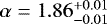 $\alpha=1.86^{+0.01}_{-0.01}$