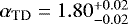 $\alpha_{\rm{TD}}=1.80^{+0.02}_{-0.02}$