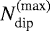 $N_{\textrm{dip}}^{\textrm{(max)}}$