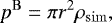 \begin{align*}p^{\mathrm{B}}=\pi r^2\rho_{\mathrm{sim}}, \end{align*}