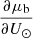 $ \frac{\partial \mu_{\mathrm{b}}}{\partial U_\odot} $