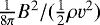 ${\frac{1}{8\pi}B^2}/({\frac{1}{2}\rho v^2})$