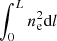 $ \int_0^L n_{\rm e}^2 {\rm d}l $