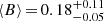 $ \langle B \rangle\,{=}\,0.18^{+0.11}_{-0.05} $