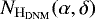 ${N_{\rm{H}_{\rm{DNM}}}}(\alpha,\delta)$