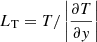 $ L_{\mathrm{T}}=T/\left|\frac{\partial T}{\partial y}\right| $