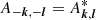 $ A_{-{{\boldsymbol k}},-{{\boldsymbol l}}} = A_{{{\boldsymbol k}},{{\boldsymbol l}}}^* $
