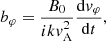 $$ \begin{aligned} b_{\varphi }=\frac{B_0}{ik{ v}_{\rm A}^2}\frac{\mathrm{d} { v}_{\varphi }}{\mathrm{d} t}, \end{aligned} $$