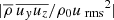 $ |{\overline{\rho}}\,{\overline{u_y u_z}}/\rho_0 {u_{\text{ rms}}}^2| $
