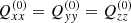 $ Q_{xx}^{(0)}=Q_{yy}^{(0)}=Q_{zz}^{(0)} $