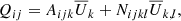 $$ \begin{aligned} Q_{ij} = A_{ijk} \overline{U}_k + N_{ijkl} \overline{U}_{k,l}, \end{aligned} $$