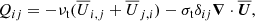 $$ \begin{aligned} Q_{ij} = -\nu _{\rm t}(\overline{U}_{i,j} + \overline{U}_{j,i}) - \sigma _{\rm t} \delta _{ij} {\boldsymbol{\nabla }}\cdot \overline{\boldsymbol{U}}, \end{aligned} $$