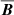 $ {\overline{{\boldsymbol{B}}}} $
