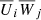 $ {\overline{U}}_i {\overline{W}}_j $