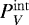 $P^{\mathrm{int}}_{V}$