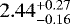 $2.44^{&#x002B;0.27}_{-0.16}$