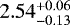 $2.54^{&#x002B;0.06}_{-0.13}$