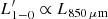 $ L^{\prime}_{1-0} \propto L_{850\,\mu\mathrm{m}} $
