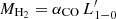 $ M_{\mathrm{H}_2}=\alpha_{\mathrm{CO}}\,L^{\prime}_{1-0} $