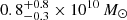 $ 0.8_{-0.3}^{+0.8} \times 10^{10}\,M_\odot $
