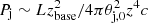 $ P_{\rm j}\sim L z_{\rm base}^2/4\pi \theta_{\rm j,0}^2 z^4 c $