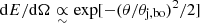 $ {\rm{d}}E/{\rm{d}}\Omega \,\mathop \propto \limits_ \sim \,\exp [ - {(\theta /{\theta _{{\rm{j}},{\rm{bo}}}})^2}/2] $