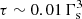 $ \tau\sim 0.01\, \Gamma_{{\rm s}}^3 $