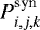 $P_{i,j,k}^{\textrm{syn}}$