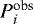 $P_{i}^{\textrm{obs}}$