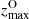 $ z_{{\max}}^{\mathrm{O}} $